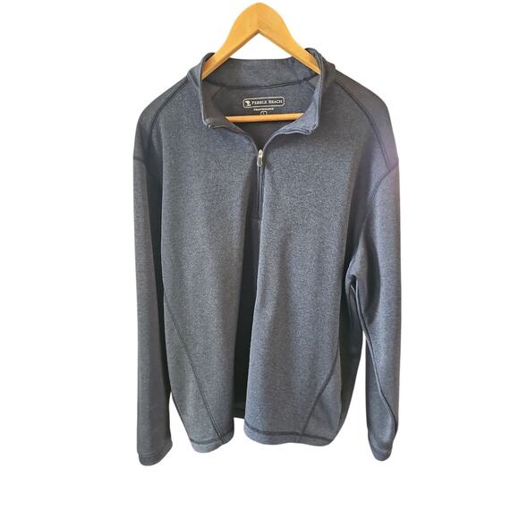 Pebble Beach men's performance golf 1/4 zip pullover, grey heather size Large - Picture 2 of 8